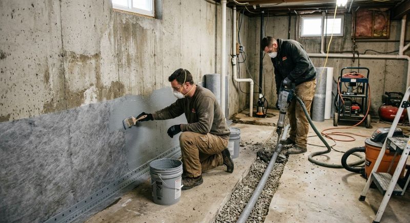 Basement Walls Waterproofing in Greenville, SC